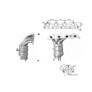 AS Catalyseur, avant PRIX CANON, par ex. pour Skoda, VW, Seat pas cher