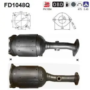 AS Filtre à particules / à suie, échappement FD1048Q pas cher