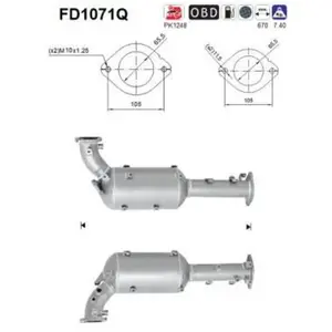Comparateur de prix : Filtre À Particules / À Suie, Échappement Fd1071q As Nissan As Fd1071q