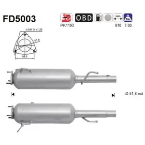 Comparateur de prix : AS Filtre à particules / FAP pour FIAT: Multipla (Ref: FD5003)