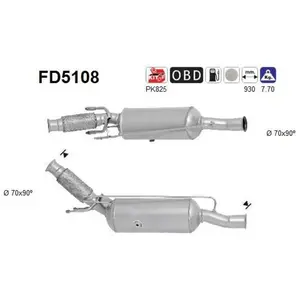 Comparateur de prix : AS Filtre à particules / FAP pour PEUGEOT: 5008 & CITROËN: DS5, C4 Picasso (Ref: FD5108)