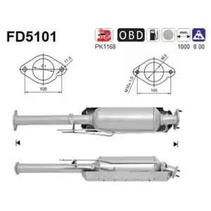 AS Filtre à particules / à suie, échappement FD5101 pas cher
