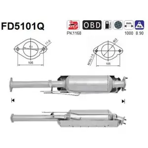 AS Filtre à particules / à suie, échappement FD5101Q pas cher