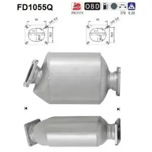 Filtre À Particules / À Suie, Échappement Fd1055q As Bmw As Fd1055q
