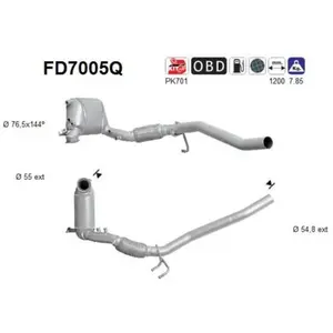 AS FD7005Q Filtre à Particules pas cher