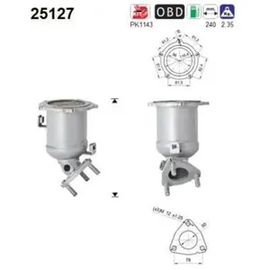 AS Catalyseur pour KIA: Sorento (Ref: 25127) pas cher