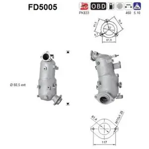Filtre à particules / à suie, échappement AS, par ex. pour Toyota pas cher