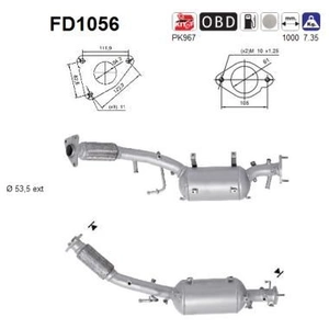 AS Filtre à particules / à suie, échappement PRIX CANON, par ex. pour Nissan pas cher
