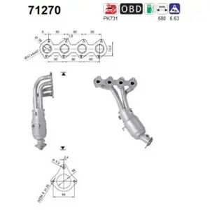 Catalyseur, avant PRIX CANON, par ex. pour Mercedes-Benz pas cher