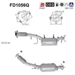 Comparateur de prix : AS Filtre à particules / FAP pour NISSAN: X-Trail (Ref: FD1056Q)