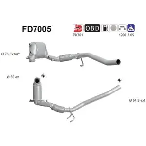 Comparateur de prix : AS Filtre à particules / à suie, échappement PRIX CANON, par ex. pour VW, Skoda, Audi, Seat