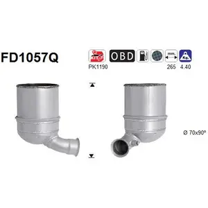 Filtre à particules / à suie, échappement AS, par ex. pour Citroën, Peugeot pas cher
