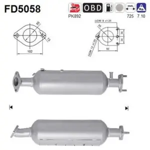 Comparateur de prix : AS Filtre à particules / à suie, échappement PRIX CANON, par ex. pour Hyundai