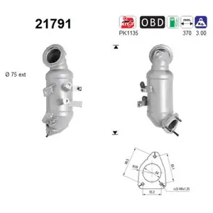 Catalyseur, avant AS, par ex. pour Vauxhall, Opel, Chevrolet pas cher