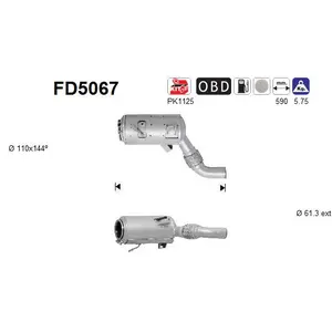 Comparateur de prix : AS Filtre à particules / FAP pour BMW: X5, X6 (Ref: FD5067)