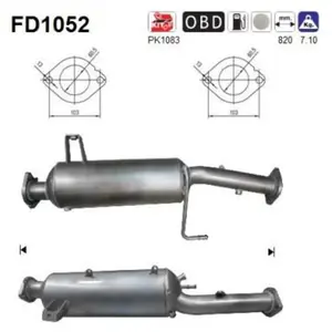 Comparateur de prix : Filtre À Particules / À Suie, Échappement Fd1052 As As Fd1052