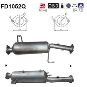 AS Filtre à particules / FAP pour MITSUBISHI: Shogun, Pajero, Montero (Ref: FD1052Q) pas cher
