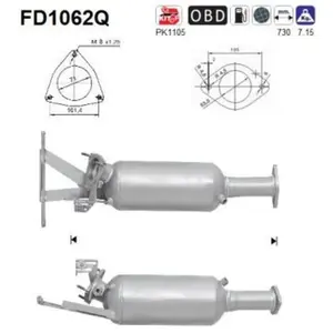 Filtre À Particules / À Suie, Échappement Fd1062q As Volvo As Fd1062q pas cher