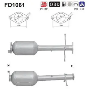 AS Filtre à particules / à suie, échappement FD1061 pas cher