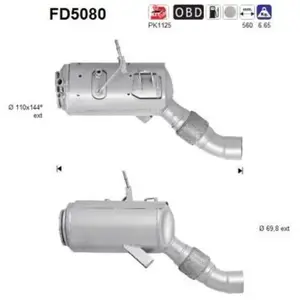 Comparateur de prix : Filtre À Particules / À Suie, Échappement Fd5080 As Bmw As Fd5080