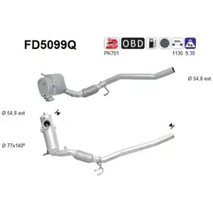 Filtre À Particules Fd5099q As Vw, Volkswagen As Fd5099q pas cher
