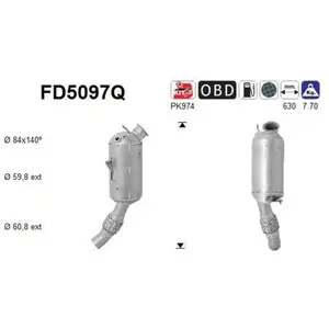 Filtre À Particules / À Suie, Échappement Fd5097q As Bmw As Fd5097q pas cher