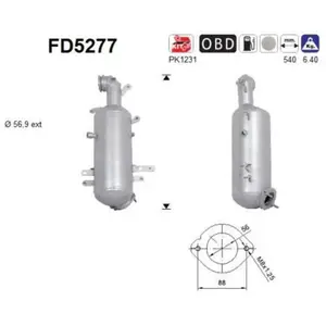 Filtre À Particules Fd5277 As Fiat; Lancia As Fd5277 pas cher