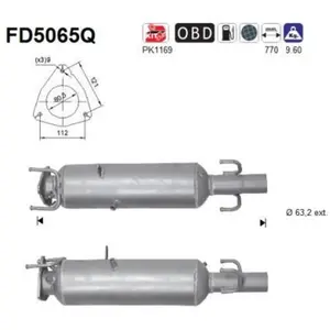 Filtre À Particules Fd5065q As Fiat As Fd5065q pas cher