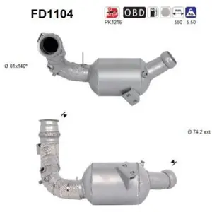 Filtre À Particules Fd1104 As Mercedes-Benz As Fd1104 pas cher