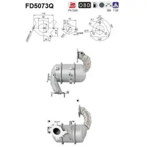 Filtre À Particules Fd5073q As Nissan As Fd5073q pas cher