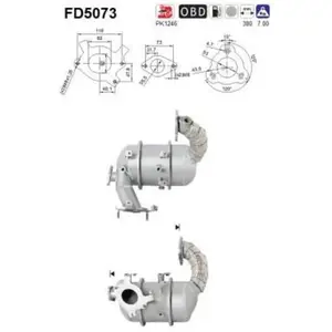 Filtre À Particules Fd5073 As Nissan As Fd5073 pas cher