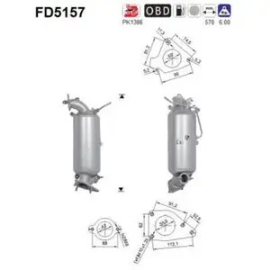 Filtre À Particules Fd5157 As Honda As Fd5157 pas cher