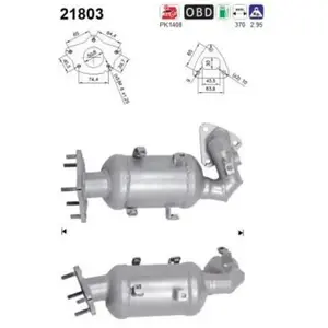 Comparateur de prix : Catalyseur Opel; Vauxhall As 21803