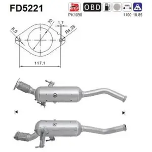 AS FD5221 Filtre à Particules pas cher