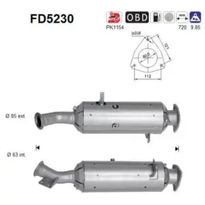 AS Filtre à particules / FAP pour IVECO: Daily (Ref: FD5230) pas cher