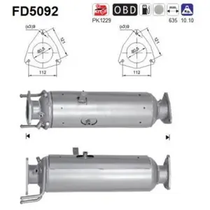 Filtre À Particules Fd5092 As Iveco As Fd5092 pas cher
