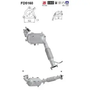 Filtre À Particules Fd5160 As Mitsubishi As Fd5160 pas cher