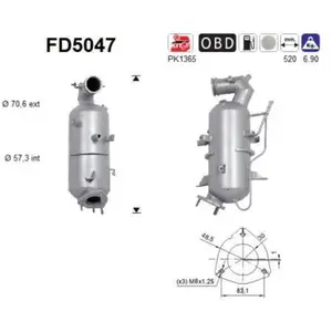 Filtre À Particules Fd5047 As Chevrolet As Fd5047 pas cher
