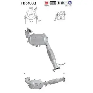 Filtre À Particules Fd5160q As Mitsubishi As Fd5160q pas cher