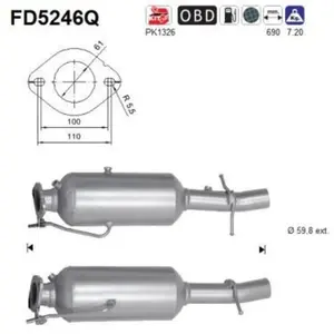 Filtre À Particules Fd5246q As Ford As Fd5246q pas cher