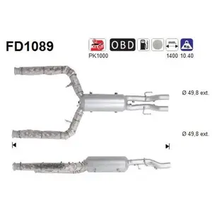 Filtre À Particules Fd1089 As Jaguar As Fd1089 pas cher