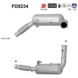 Filtre À Particules Fd5234 As Mercedes-Benz As Fd5234 pas cher
