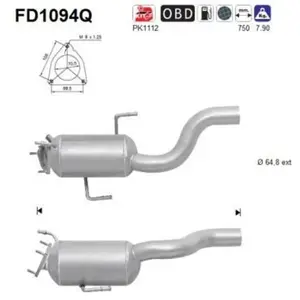 Filtre À Particules Fd1094q As Audi; Vw, Volkswagen As Fd1094q pas cher