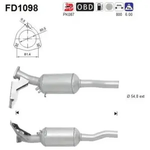Filtre À Particules Fd1098 As Audi As Fd1098 pas cher