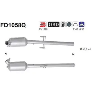 AS FD1058Q Filtre à Particules pas cher