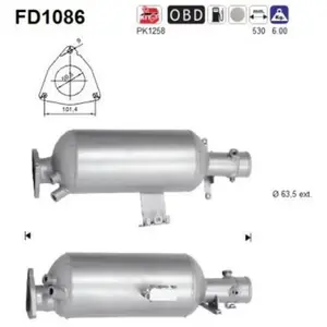 Filtre À Particules Fd1086 As Land Rover As Fd1086 pas cher