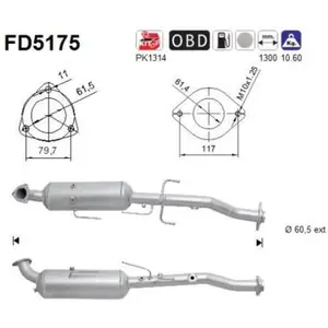 Filtre À Particules Fd5175 As Toyota As Fd5175 pas cher