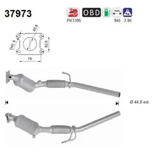 Catalyseur 37973 As Seat; Vw, Volkswagen As 37973 pas cher