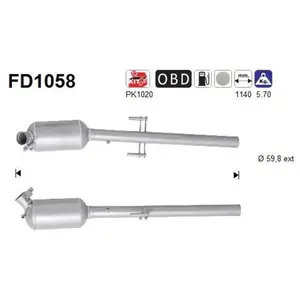 AS FD1058 Filtre à Particules pas cher