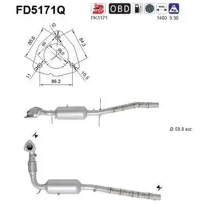 Filtre À Particules Fd5171q As Ford As Fd5171q pas cher